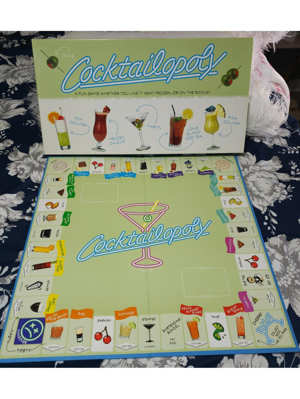 Cocktailopoly Monopoly Style Board Game Never Played All Pieces Factory Sealed! - Picture 4 of 11